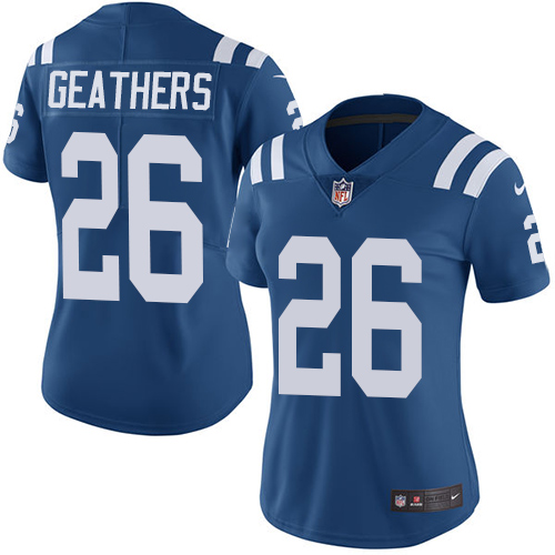 Indianapolis Colts #26 Limited Clayton Geathers Royal Blue Nike NFL Home Women Vapor Untouchable jerseys